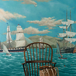 Обои ручная роспись Nantucket Crossing Brandt colourway on scenic paper варинант исполнения - 3 | Loft Concept в Барнауле