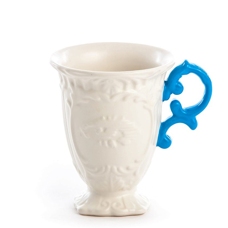 Кружка Seletti I-Mug Blue Белый Голубой Кружка Seletti I-Mug Blue Белый Голубой в Барнауле | Loft Concept