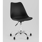 Офисный стул на металлическом основании EGGERY Black пластик варинант исполнения - 1 | Loft Concept в Барнауле