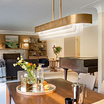 Люстра подвесная прямоугольная цвета латунь Kichler варинант исполнения - 6 | Loft Concept в Барнауле