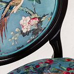 Стул из массива бука бирюзовый с изображением птиц и цветов Turquoise Chinoiserie Birds Garden Chair варинант исполнения - 2 | Loft Concept в Барнауле