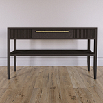 Дизайнерская Консоль с полкой и ящиком Primo Темный орех варинант исполнения - 1 | Loft Concept в Барнауле