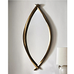 Зеркало овальное в деревянной золотистой раме Oval Gold Lines варинант исполнения - 4 | Loft Concept в Барнауле