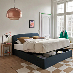 Двуспальная кровать с подъемным механизмом Mathise Bed Deep Blue варинант исполнения - 8 | Loft Concept в Барнауле