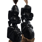 Комплект из 2-х деревянных статуэток Asmat Statuettes Black варинант исполнения - 3 | Loft Concept в Барнауле