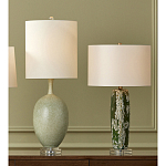 Настольная лампа керамическая с кремовым абажуром Scenic Column варинант исполнения - 6 | Loft Concept в Барнауле