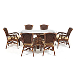 Комплект обеденный из ротанга Eloise grand варинант исполнения - 1 | Loft Concept в Барнауле