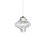 Подвесной светильник с плафоном из фактурного прозрачного стекла Light Ensemble варинант исполнения - 7 | Loft Concept в Барнауле