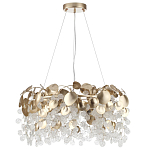 Люстра с декоративными подвесками из прозрачного стекла в форме монеток FAIRYTREE Light варинант исполнения - 6 | Loft Concept в Барнауле