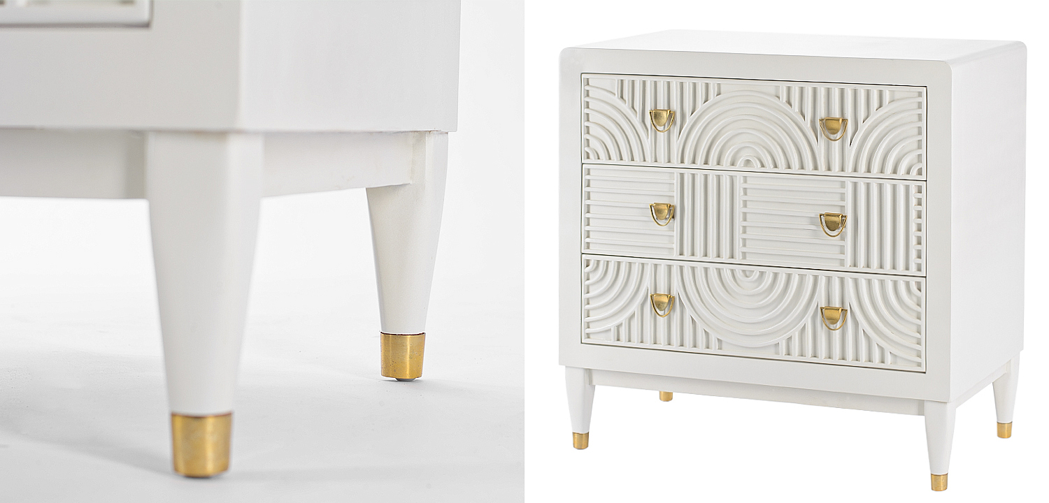 Комод с 3-мя ящиками Seymour Chest Of Drawers white Белый Комод с 3-мя ящиками Seymour Chest Of Drawers white Белый - Loft-Concept в Барнауле