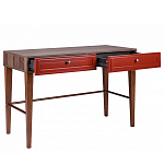 Стол письменный из массива бука с 2-мя ящиками красный Wenge Light варинант исполнения - 3 | Loft Concept в Барнауле