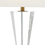 Настольная лампа с прозрачным корпусом и прямоугольным тканевым абажуром Charm and Luxury варинант исполнения - 1 | Loft Concept в Барнауле