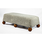 Банкетка Wakonda Gray Zebra с деревянными шариками  варинант исполнения - 1 | Loft Concept в Барнауле