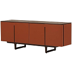 Комод с декором из кожи Orange Leather Chest of Drawers варинант исполнения - 1 | Loft Concept в Барнауле