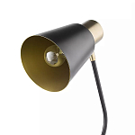 Настольная лампа с наклонным корпусом и подвижным плафоном в сочетании золотистого и чёрного цвета Work Surface Light варинант исполнения - 4 | Loft Concept в Барнауле