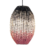 Подвесной светильник вертикальной овальной формы украшенный круглыми бусинами Gradient Oval Pink Pendant Lamp  варинант исполнения - 1 | Loft Concept в Барнауле