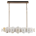 Подвесной светильник с фигурными элементами из белого алебастра Cryptocrystalline Stone варинант исполнения - 1 | Loft Concept в Барнауле