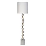 Торшер мраморный с белым абажуром Floor lamp Jewelry варинант исполнения - 1 | Loft Concept в Барнауле
