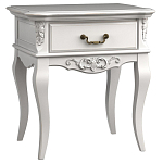 Тумба прикроватная белого цвета из массива бука в стиле прованс White Provence варинант исполнения - 2 | Loft Concept в Барнауле