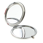 Зеркало карманное двухстороннее круглое из натурального камня Серафинит в подарочной упаковке Silver Stone Mirrors варинант исполнения - 2 | Loft Concept в Барнауле