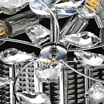 Люстра круглая на цепи цвета хром с прозрачными рельефными хрустальными пластинами Textured Glass Chandelier варинант исполнения - 9 | Loft Concept в Барнауле