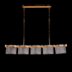 Люстра линейная с текстурными овальными абажурами Splendor Palace Style варинант исполнения - 2 | Loft Concept в Барнауле