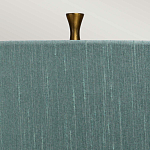 Настольная лампа с коническим дымчато-зелёным абажуром из искусственного шёлка Quintiesse варинант исполнения - 4 | Loft Concept в Барнауле