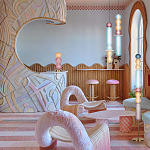 Торшер с разноцветными стеклянными цилиндрами и шарами Eclecticism  варинант исполнения - 4 | Loft Concept в Барнауле