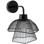 Бра с сетчатым металлическим абажуром Black Mesh Lampshade варинант исполнения - 1 | Loft Concept в Барнауле