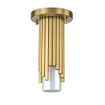Потолочный светильник латунного цвета с цилиндрическим белым матовым плафоном Elstead Lighting варинант исполнения - 8 | Loft Concept в Барнауле