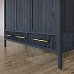 Большой Шкаф Primo Черный дуб с 3 дверьми и 3 выдвижными ящиками варинант исполнения - 6 | Loft Concept в Барнауле