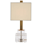 Настольная лампа прямоугольная на прозрачном основании Charm and Luxury варинант исполнения - 3 | Loft Concept в Барнауле