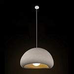 Подвесной светильник с куполообразным белым фактурным абажуром Sergey Makhno варинант исполнения - 3 | Loft Concept в Барнауле