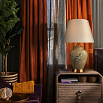 Настольная лампа бежевая с изображением птиц Slip Away варинант исполнения - 5 | Loft Concept в Барнауле