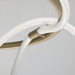 Люстра подвесная круглая золотого цвета с белыми изогнутыми световыми линиями Luke Lampco Tracer Lamp варинант исполнения - 7 | Loft Concept в Барнауле