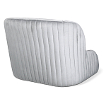 Барный стул со спинкой и подлокотниками на 4-х деревянных ножках Серый Велюр Ava Charm варинант исполнения - 3 | Loft Concept в Барнауле