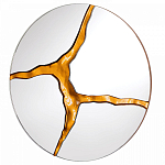 Зеркало кругле с декоративной золотой вставкой Golden Tree варинант исполнения - 1 | Loft Concept в Барнауле