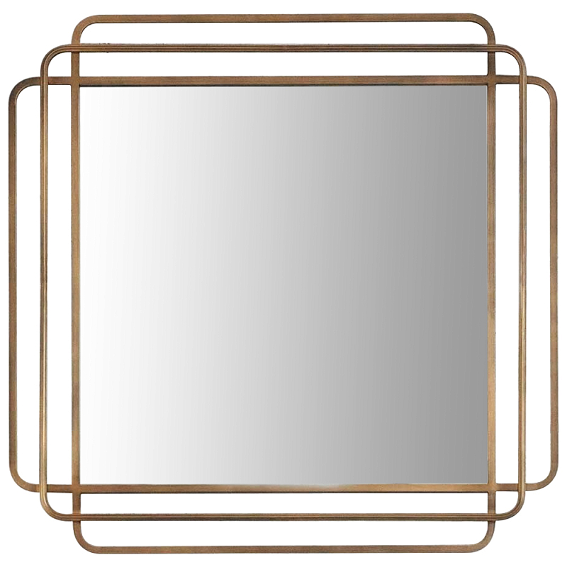 Квадратное настенное зеркало Arbela Mirror Латунь Квадратное настенное зеркало Arbela Mirror Латунь в Барнауле | Loft Concept