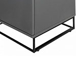 Шкаф-витрина цвета графит с полками и стеклянной дверью Strict Lines варинант исполнения - 5 | Loft Concept в Барнауле