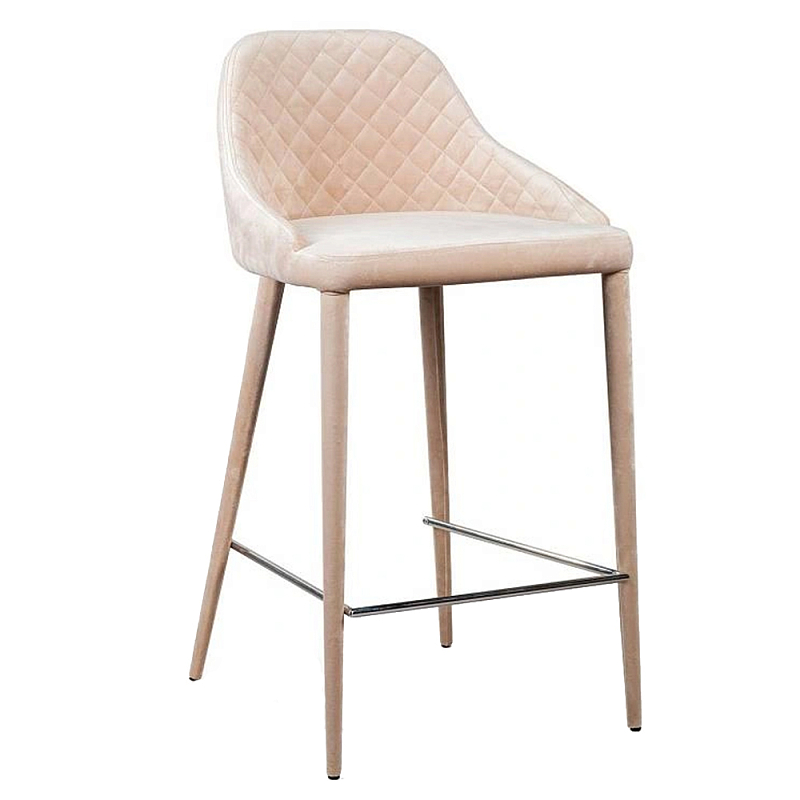 Стул Douglas Rhombus Bar stool Бежевый Велюр Бежевый Стул Douglas Rhombus Bar stool Бежевый Велюр Бежевый в Барнауле | Loft Concept