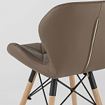 Стул с коричневым сиденьем из экокожи JEROEN варинант исполнения - 6 | Loft Concept в Барнауле