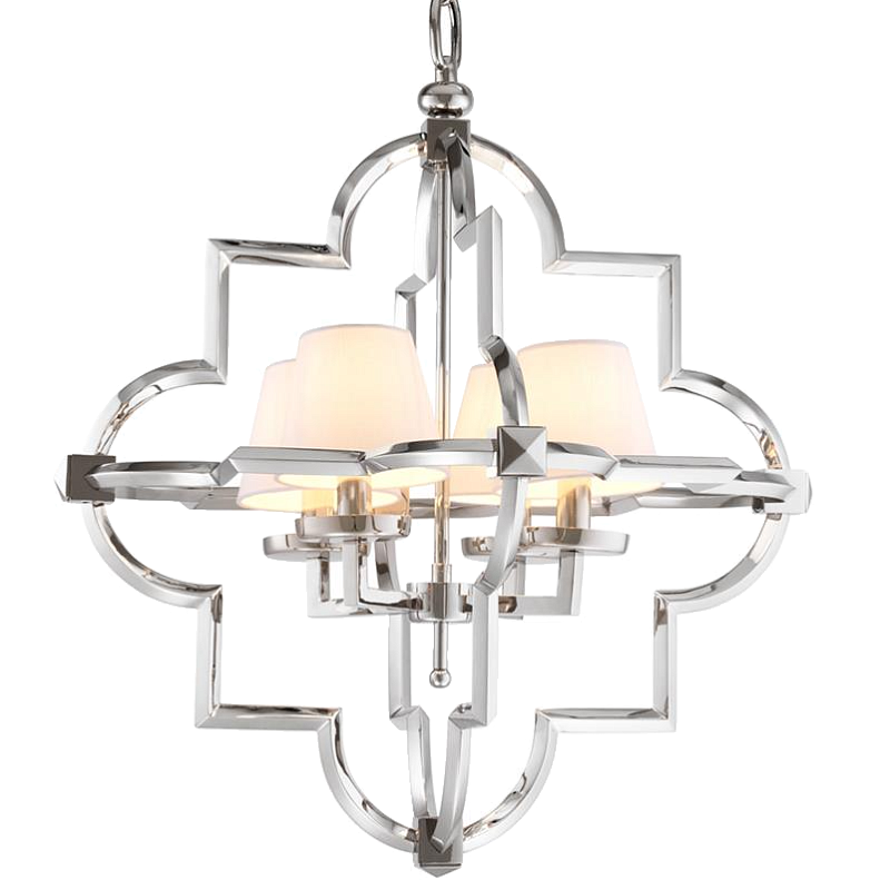 Люстра Lantern Mandeville S Nickel Никель Кремовый в Барнауле | Loft Concept 