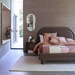 Зеркало овальное Curved Furniture бежевое варинант исполнения - 4 | Loft Concept в Барнауле