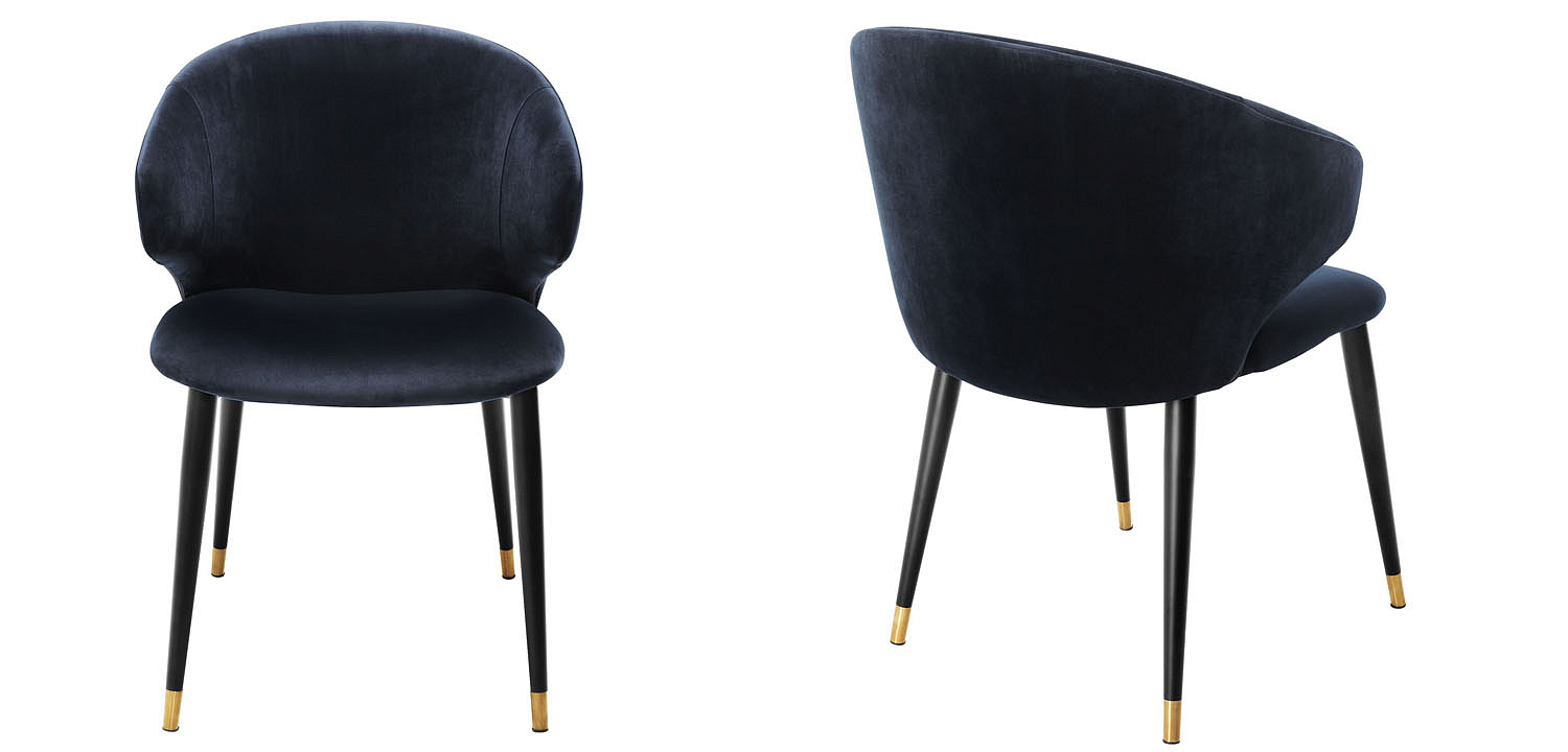 Стул Eichholtz DINING CHAIR VOLANTE blue Стул Eichholtz DINING CHAIR VOLANTE blue - Loft-Concept в Барнауле