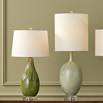 Настольная лампа зеленая грушевидной формы Rich Green Glaze варинант исполнения - 4 | Loft Concept в Барнауле