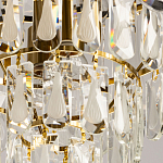 Люстра многоярусная с овальными прозрачными подвесками 36 см Harmonica варинант исполнения - 9 | Loft Concept в Барнауле