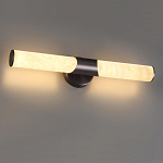 Бра с вытянутым цилиндрическим плафоном из белого алебастра на круглом основании Темная Латунь Cryptocrystalline Stone варинант исполнения - 2 | Loft Concept в Барнауле