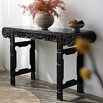 Черная резная консоль в Китайском стиле из массива Black Dragon Console варинант исполнения - 2 | Loft Concept в Барнауле