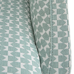 Кресло светло-бирюзовое с принтом Pauley Light Turquoise Armchair варинант исполнения - 5 | Loft Concept в Барнауле