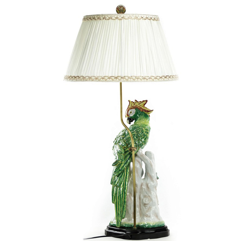 Настольная лампа Green Parrot Lamp Белый Зеленый в Барнауле | Loft Concept 